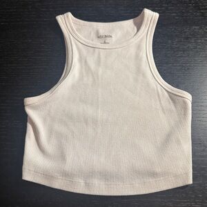 White cotton crop top